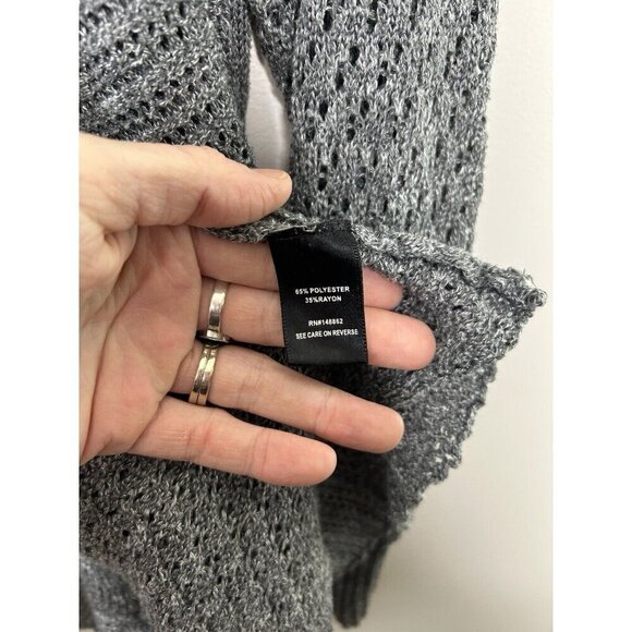 Torrid Women’s Open Front Knit Light Weight Cardigan Sweater Gray Size 1 - Picture 4 of 8